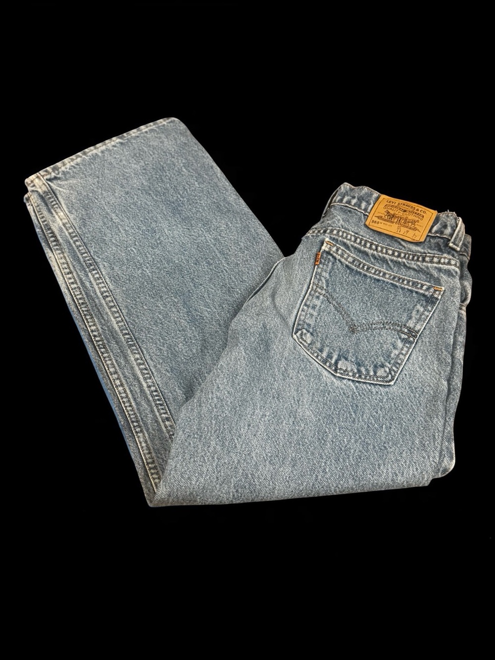 Vintage 90’s Levi's565  Light Wash Wide-Leg Women's/Juniors Jeans Orange tab